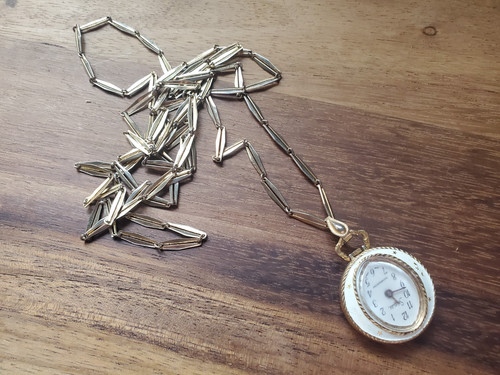 Collana ciondolo orologio - collana/ciondolo,
